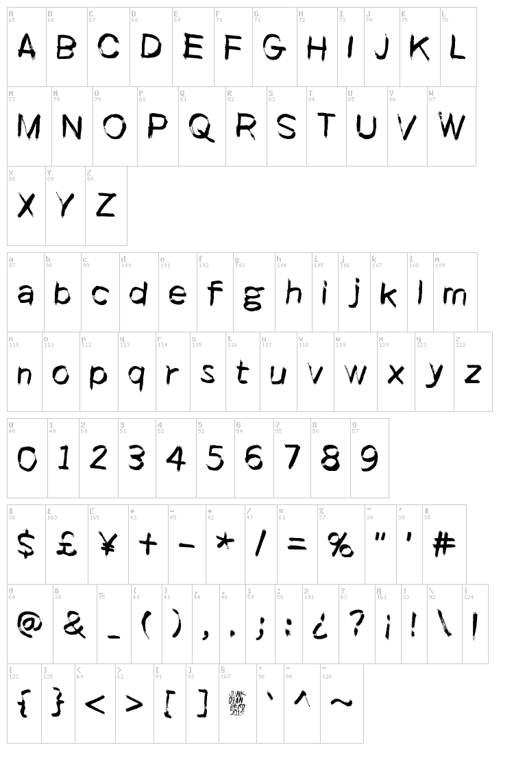 It started here font map